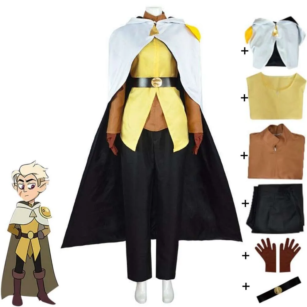 Cosplay Cosplay Anime The Owl House Hunter Golden Guard Costume Adulto Uomo Donna Uniforme Halloween Party di Carnevale Gioco di ruolo