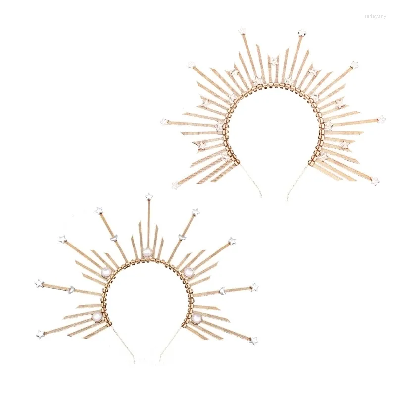 Fermagli per capelli Gioielli Diademi Aloni Fascia in resina Accessori da sposa Cerchio Dropship