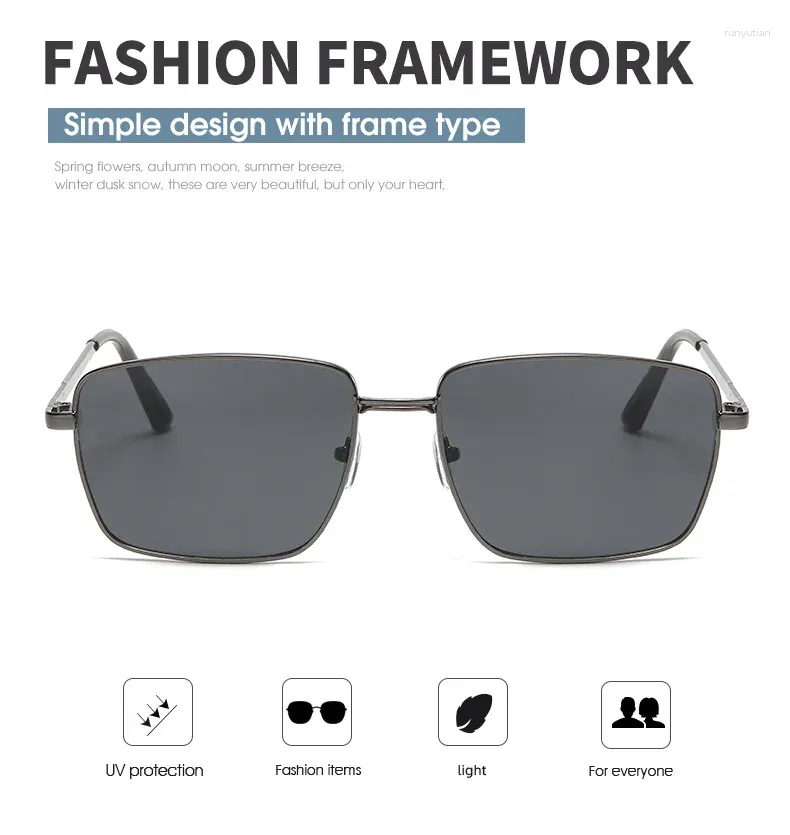 Metal Frameless Rectangle Sunglasses Ultralight UV400 Protection LANGSER Rimless Rectangle Sunglasses for Women Frameless  main image 3