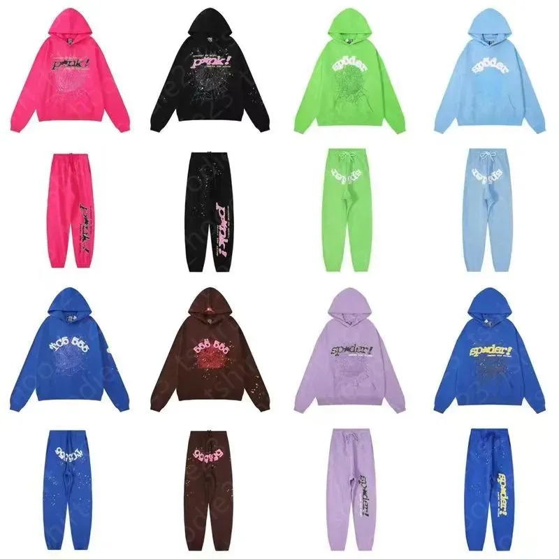 Spider Pink Purple Young Thug Sp5der Tracksuit 555555 Men Women