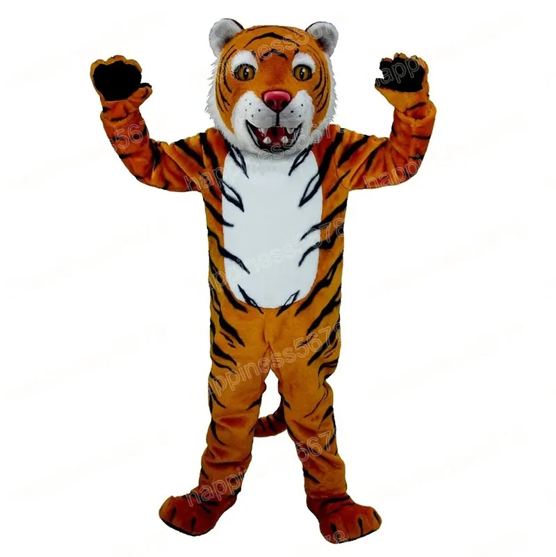 Wydajność Tiger Mascot Costiums Cartoon Postacie strój garnitur Karnawał Dorośli Rozmiar Halloween przyjęcie świąteczne Karnawał garnitury garnitury