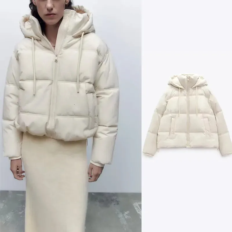 Parka TRAF ZR pour femme, manteau froid d'hiver, veste chaude thermique, Promotion, vêtements de dessus pour femmes, 2023, 231013