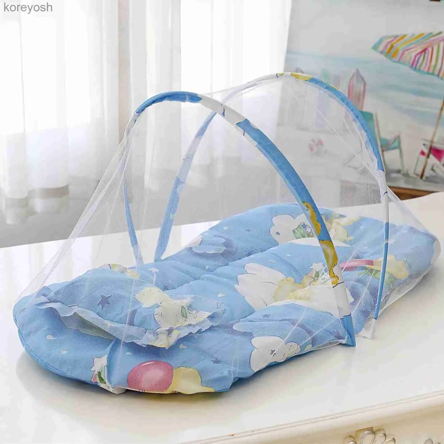 Bassinets Cradles Baby Bed Mabant Mosquito Nets, складываемые с хлопковыми подушками, портативные складные детские постельные принадлежности Crib Nettingl231016