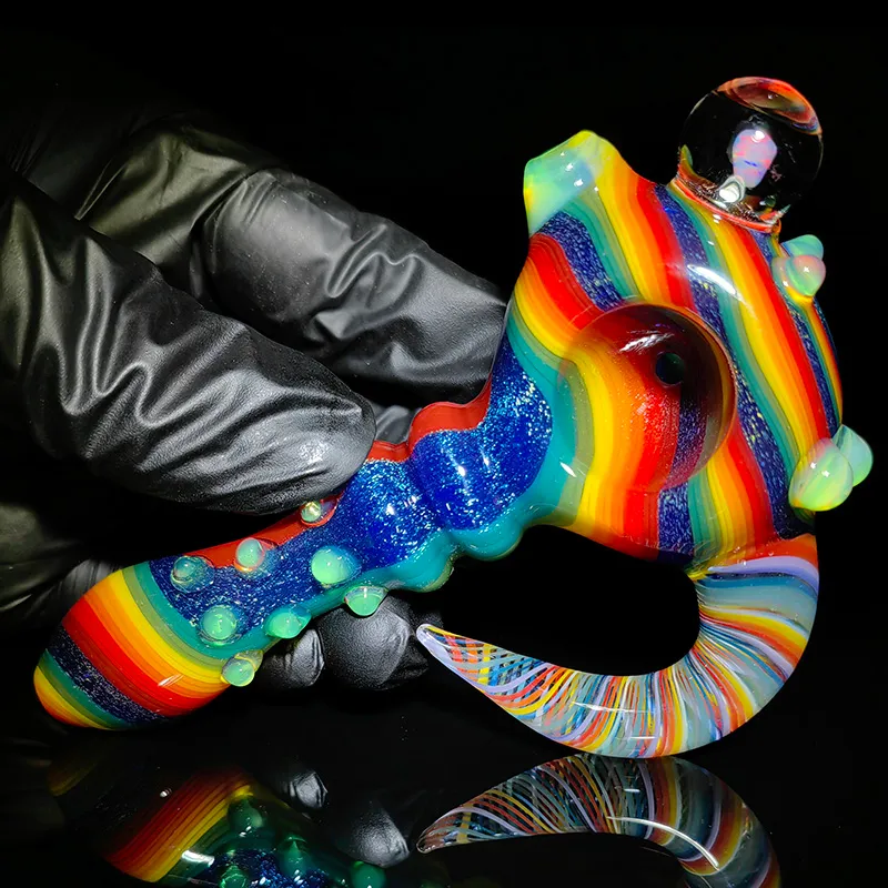 Glazen pijp gemalen opaal roken Dichroic Girly Hand Pipe Duurzame glazen lepel Pipe usa kleurstaaf rokende glazen pijp