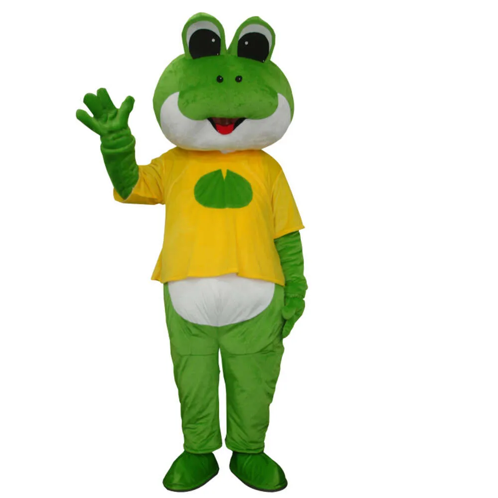 MascotteCosplay coupe T-shirt grenouille dessin animé mascotte Costume publicité cérémonie déguisement fête Animal carnaval effectuer scène spectacle accessoires