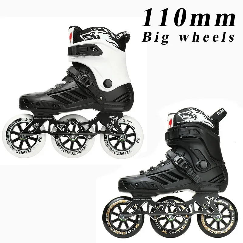 Sline Roller Paten Yetişkin Sline Paten 3 Tekerlekler Açık Ayak Ayakkabı Sneaker Roller Skate Alüminyum Alaşım Kamyonları Advancer Beginner Erkekler 231012