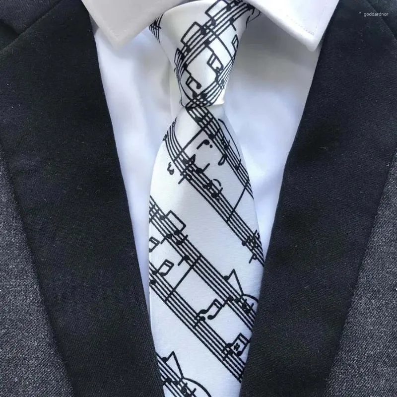Bow Ties Designer Erkek Müzik Beyaz Klasik Müzik Skorları Müzisyen Konseri için Baskı Kravat Cravat Christian Choirs