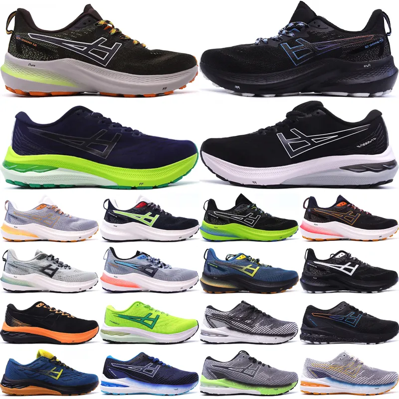 TOP GT2000 Men Trail Running Shoes 10s 11s 12s Designer Nature Bathing Neon Lime Midnight Black Carrier Gray Wide Outdoor Sneakers Storlek 40-45