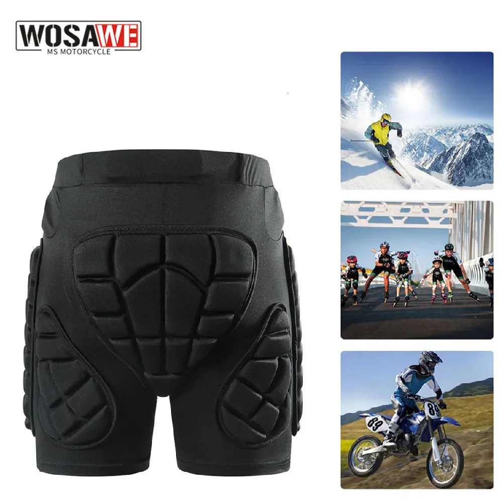 Pantaloncini imbottiti da sci WOSAWE Pantaloncini protettivi per anca da motocross Protezione imbottita per anca da motociclista Uomo EVA Skateboard Snowboard Attrezzatura protettiva per anca da sci 231016