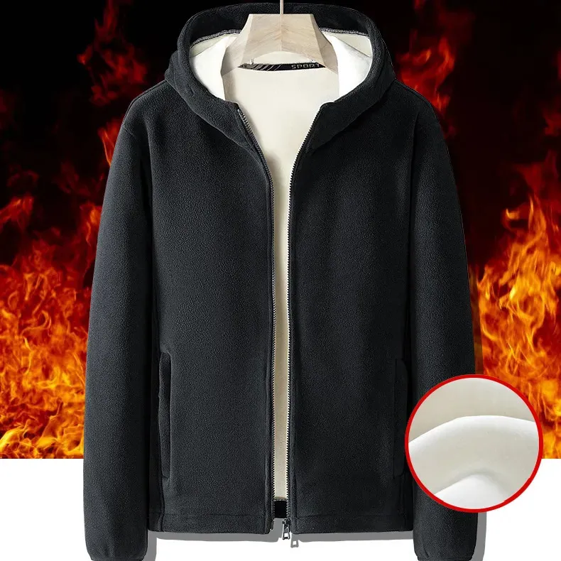 Herren Leder Faux Winter Hoodies Jacke Männer Große Größe 8XL Verdickte Pelz Plüsch Mantel Strickjacke Mit Kapuze Mäntel Streetwear Jaqueta De Couro Masculino 231016