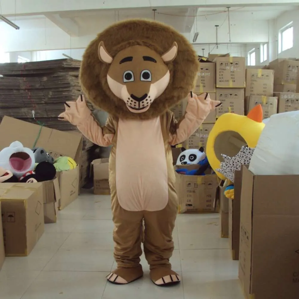 Maskottchen MascotCosplay König der Löwen Simba Cartoon Maskottchen Kostüm Werbung Zeremonie Geburtstag Kostüm Party Tier Karneval Führen Sie Requisiten durch