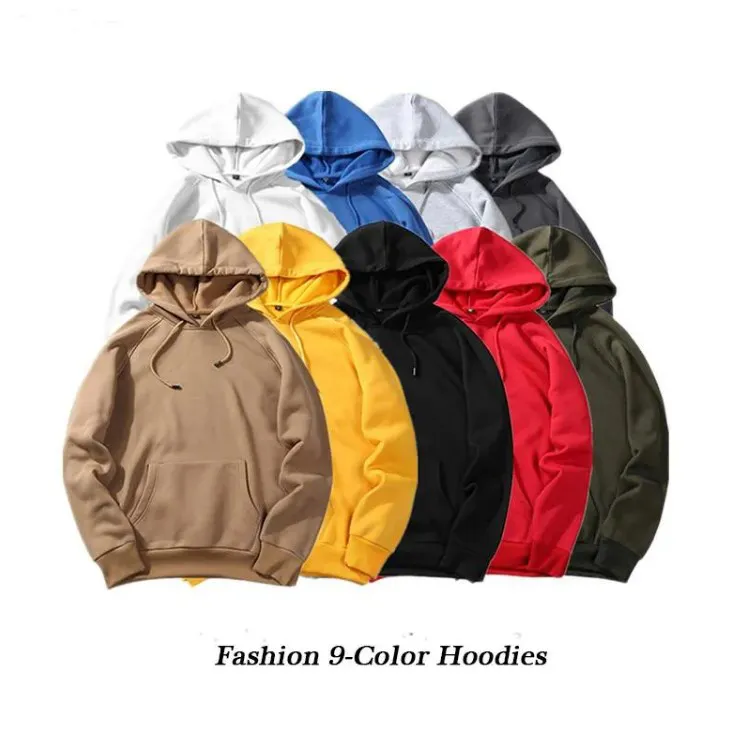 Mode män casual hoodie hösten manlig solid färg pullover hoodies unisex topp eu size s-2xl herrtröjor