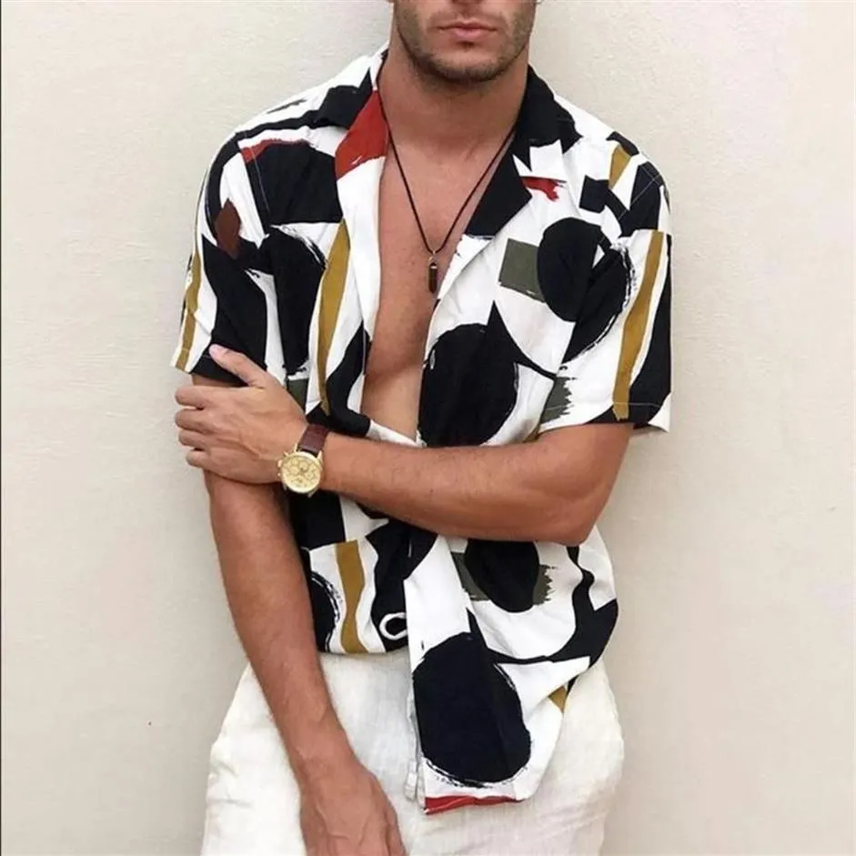 Camisas havaianas masculinas 2021 moda camisa lapela gola streetwear manga longa respirável casual masculino258a