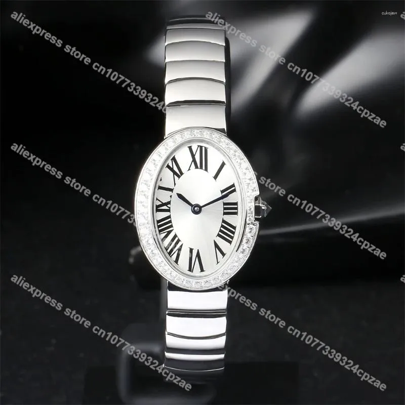 Armbandsur 2023 Mini Ladies White Gold Diamond Bezel Watch fashionabla och mångsidiga Relogios Feminino