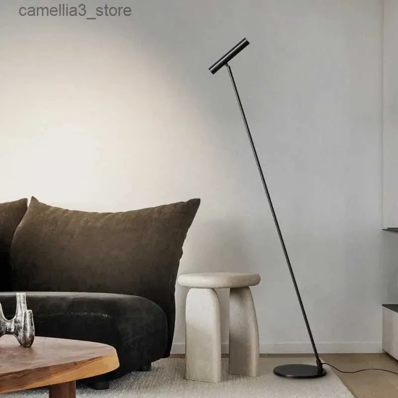 Zemin lambaları Nordic LED Zemin Lambası Minimalist Ayarlanabilir Uzun Lamba Oturma Odası Kanepe Yatak Odası Başucu Çalışması Işık Ev Dekoru Lust Kuelek Q231016