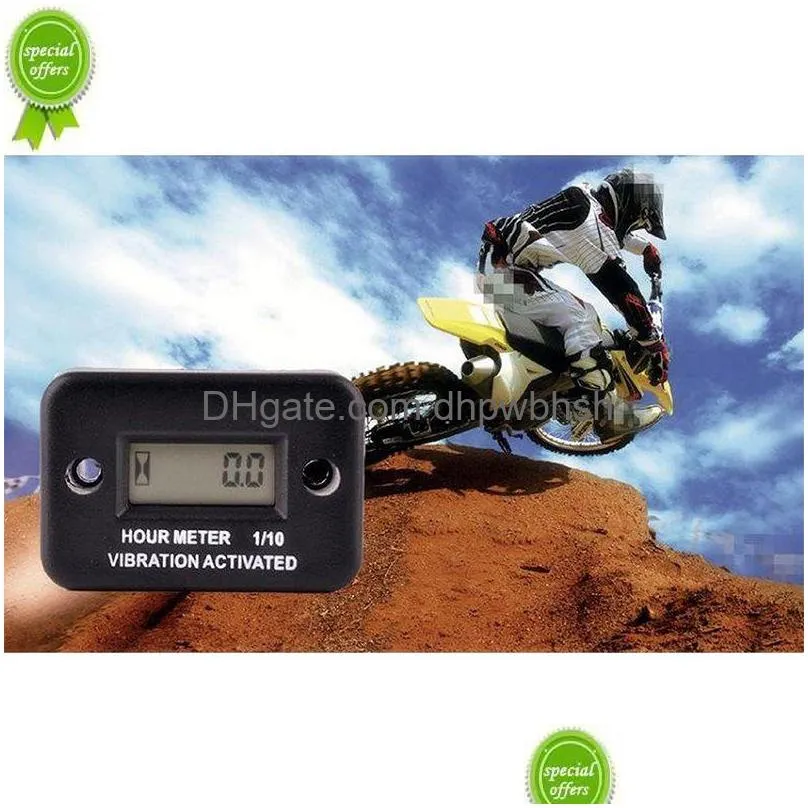 Waterproof Digital Engine Tach Hour Meter Tachometer Gauge Rpm Lcd Display For Motorcycle Motor Stroke Car Boat Drop Delivery