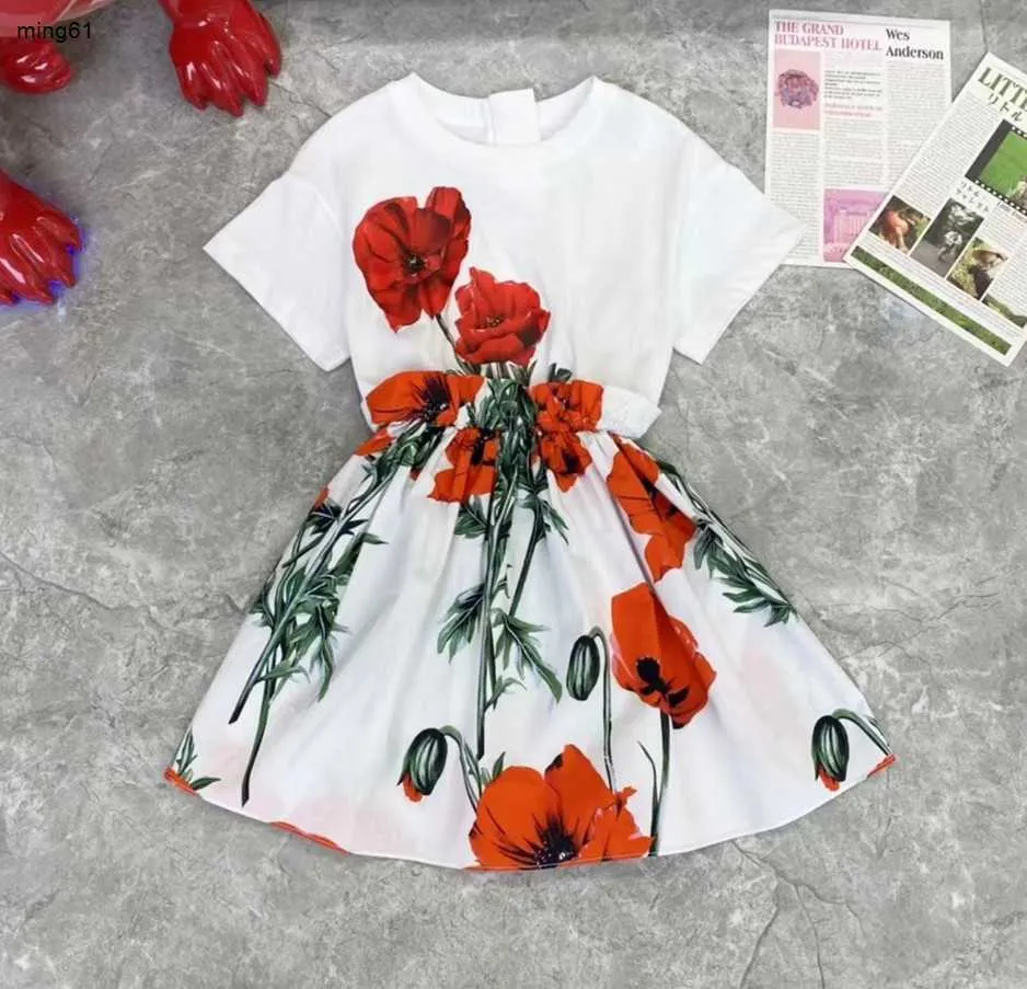 Merk designer meisje Jurk Kinderen Bloem Prinses Feestjurken Kinderkleding Verjaardag Bruiloft Jurk babykleding