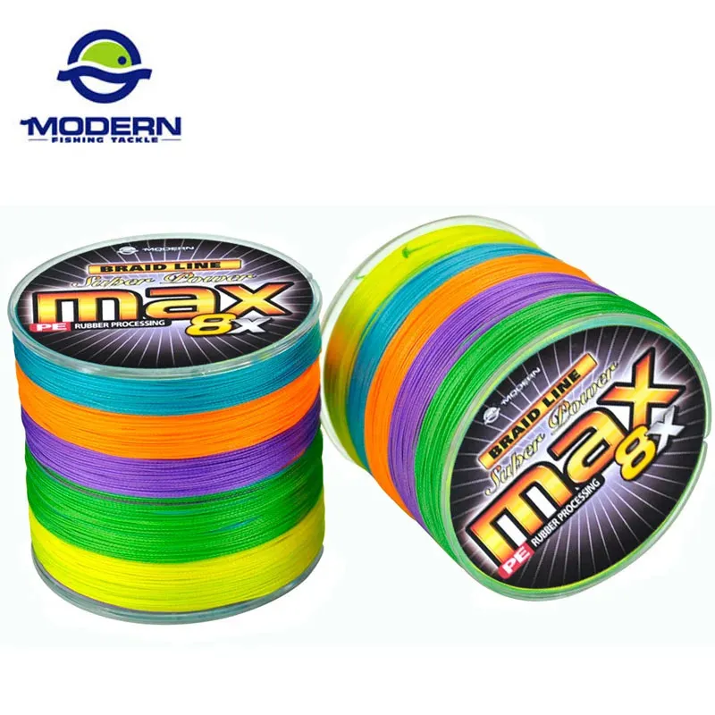 Braid Line 300m Modern flätad fiskelinje Max8x Series Multicolor 10M 1 Färg Mulifilament Japan PE Fiske rep 8 Strängar flätade ledningar 231016