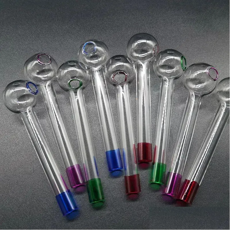 Pipas para fumar Bong de vidrio Quemador de aceite Pipas de agua Fabricación artesanal 4.0 pulgadas de espesor Pyrex Colorf Tabaco Mano para entrega de gota Hom DH5DK