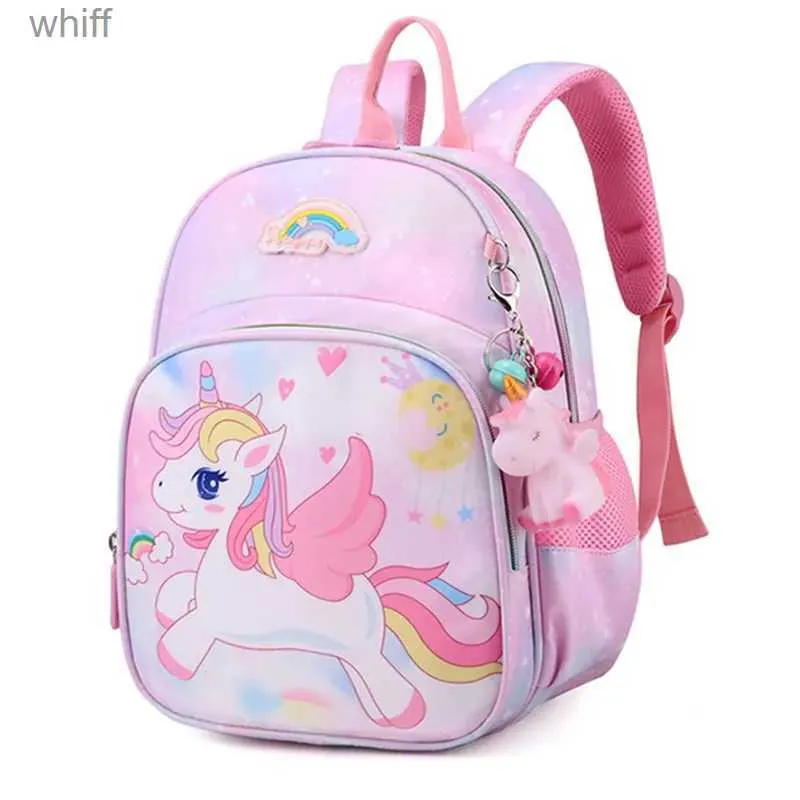 Backpacks New Backpack For Girls Cartoon Pink Princess School Bags Kids Satchels Kindergarten Bookbag Mochila Infantil EscolarL231016