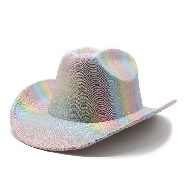 Colorful Gradient Stripe Fedora Hats Men Women Fedoras Men`s  Cap Women`s Jazz Caps European American Party Hat