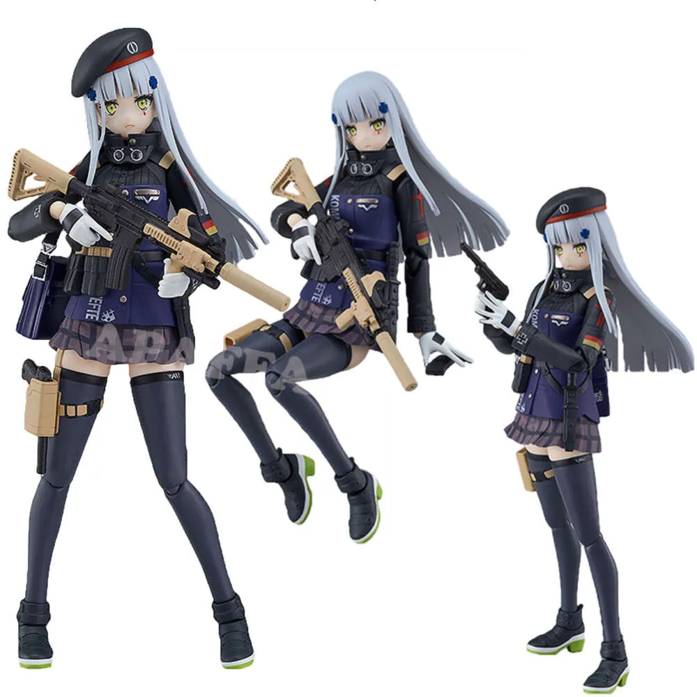 Parmak Oyuncaklar 14cm Figma #573 Kızların Frontline HK416 Anime Kız Figürü Kızların Frontline Action Figür Yetişkin Koleksiyon Model Oyuncakları Hediyeler