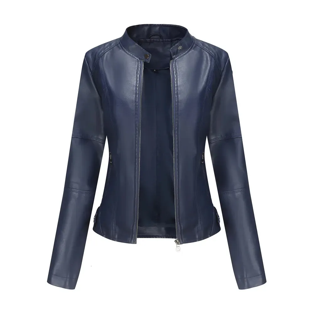 Black Pu Jacket Womens Moto Biker Jacket Zipper Closure Red Black Brown XS Purple Navy Autumn Spring Outerwear 231016 From Pu04 18.33 DHgate.Com