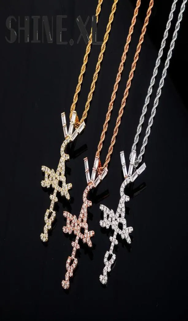 Hip Hop Label Jack hanger ketting goud verzilverd met touw ketting heren bling sieraden4536187