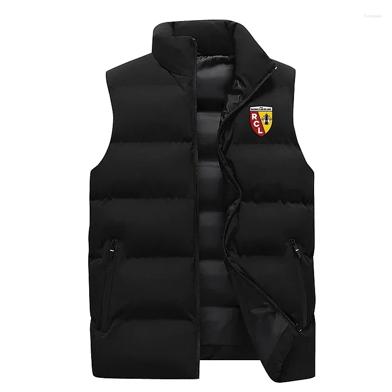 Herrenwesten Euro Club Rc Lens Herrenjacke Winterweste für Daunen Baumwolle ärmellose Weste Mann große Größe warmer Herrenmantel