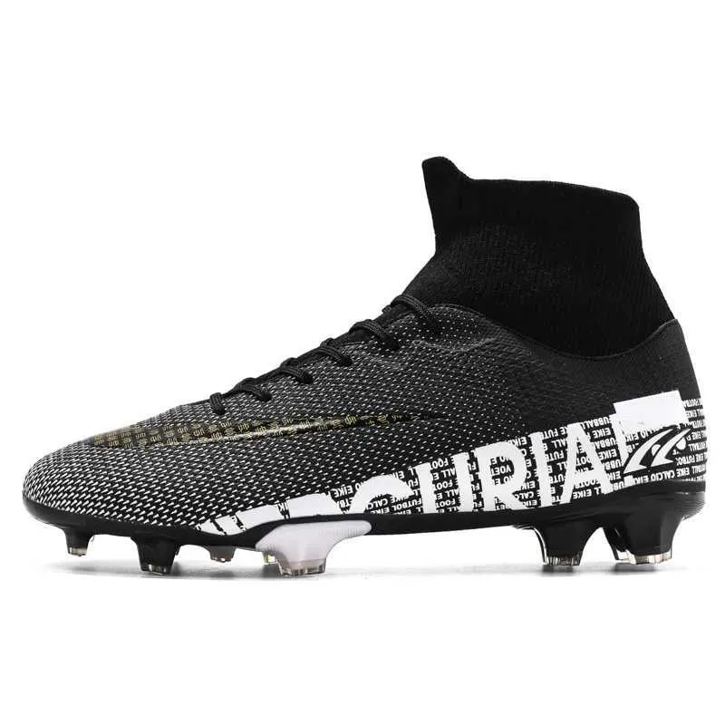 Zhenzu Size Men Boys Soccer Shoes Football Boots High Ankle Kids Cleats Training Sport Sneakers 230814