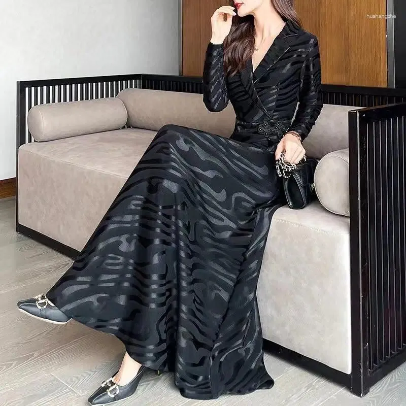 Warm Winter Party Dress: Long Sleeve, Chic Notched Design - Shop Now! from  Dhgate Basic & Casual Dresses - price 38.06