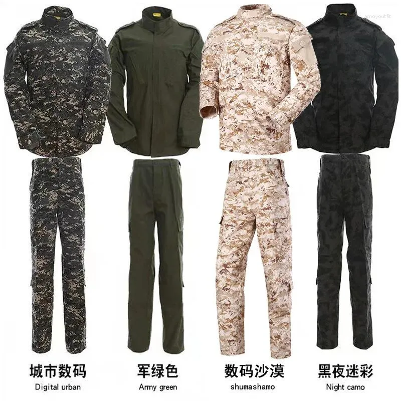 Männer Trainingsanzüge 2024 Camouflage Training Set Militär Fan Männliche Äußere Entwicklung Armee Grün Oliv Schwarz Männer