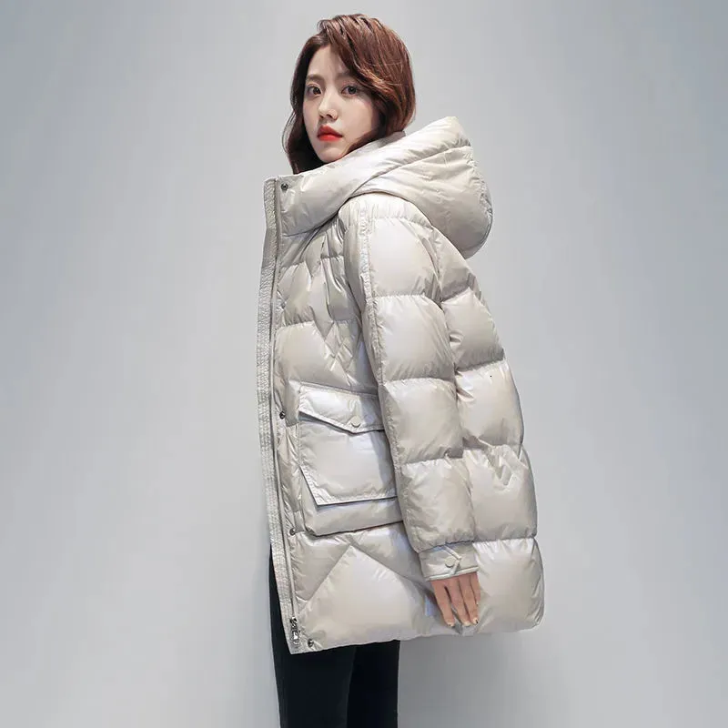 Mulheres para baixo parkas 2023 parka inverno algodão jaqueta casaco senhoras longo com capuz outwear grosso acolchoado feminino topos 231013