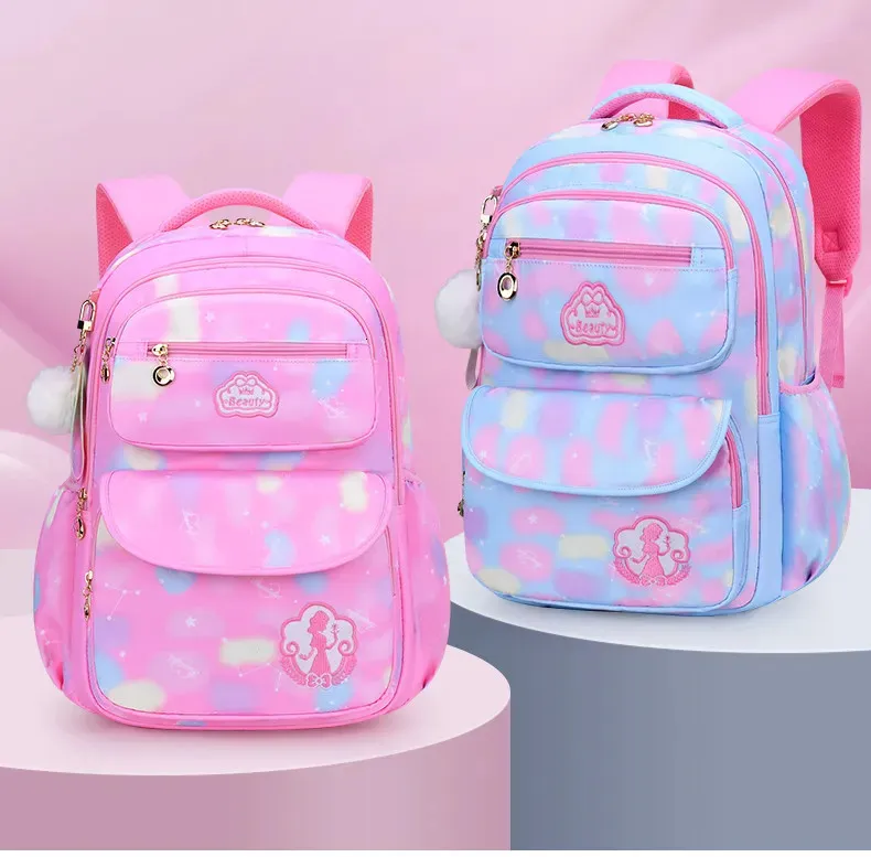 Kawaii Pink Waterproof Kindergarten Backpack For Girls And