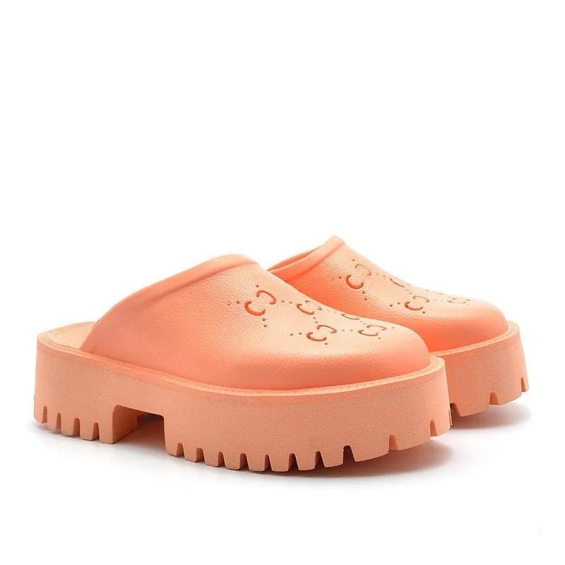 rosa platt botten designer kvinnor tofflor mule glider platt stil lammskinn sommar lyx mode damer strand utomhus platt flip flops sandal stor storlek 35-44