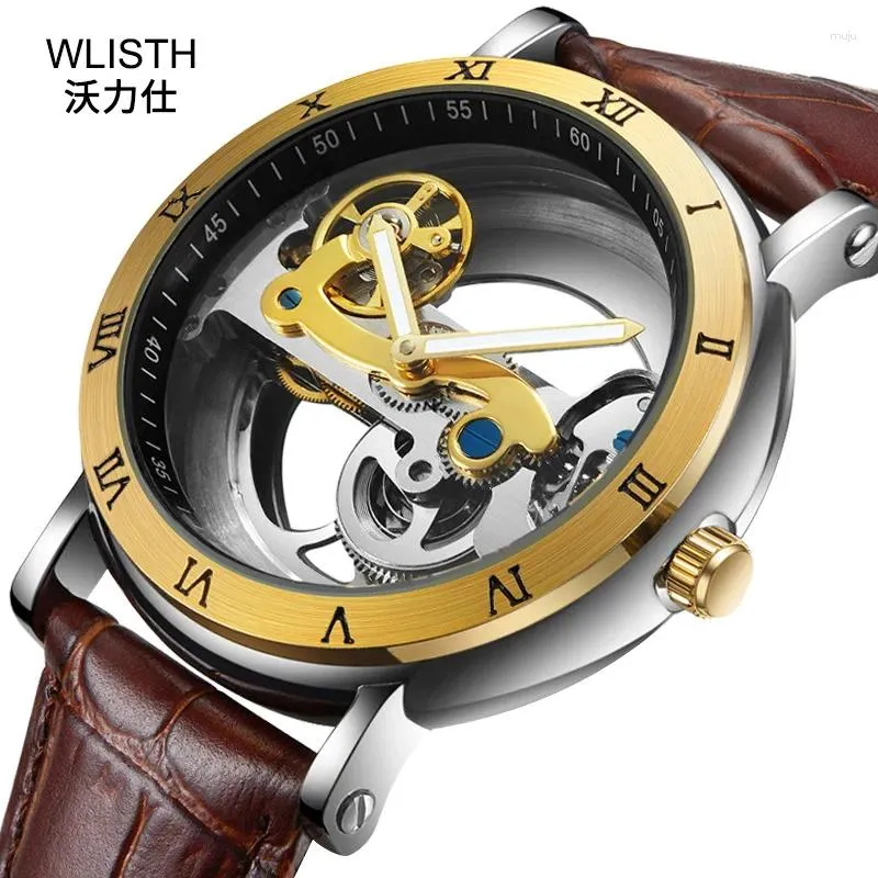 Horloges WLISTH Heren Horloges Top Fashion Tourbillon Automatisch Mechanisch Horloge Heren Waterdicht Skeleton Klok Montre Homme