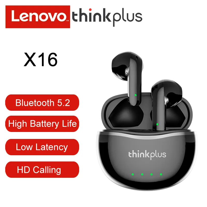 Nowy oryginalny słuchawki Lenovo x16 Bluetooth 5.2 TWS bezprzewodowe słuchawki STEREO