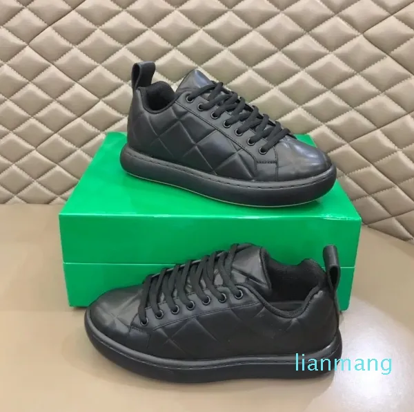 Zapatillas de deporte de lujo con almohada para hombre, zapatos de cuero blanco, negro, verde, bajos, plataforma deportiva, suela gruesa, monopatín para caminar