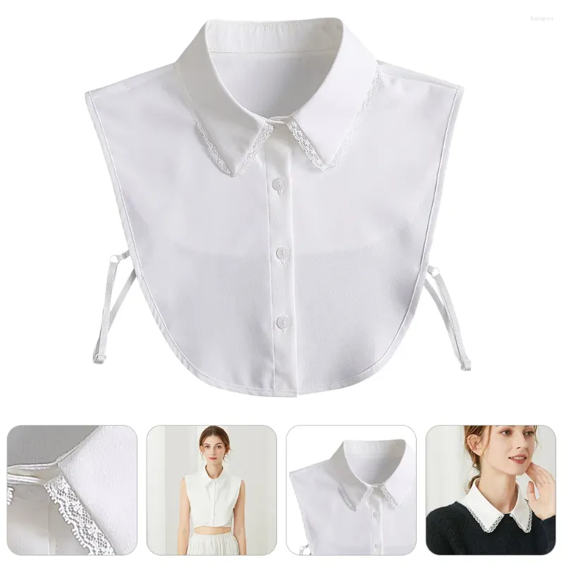 Tischuppen falscher Kragen gefälschte Hemd Frauen Chiffon Kleidung weiße elegante Damenkleidung bleibt
