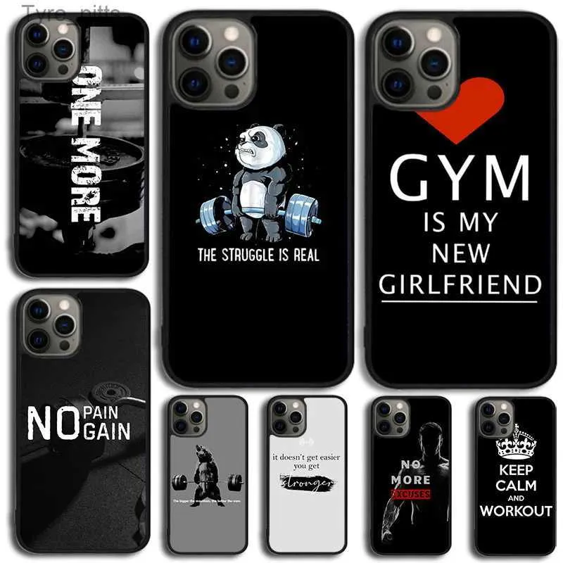 Cell Phone Cases Workout Motivation fitness Gym Phone Case For iPhone 15 14 13 12 Mini 11 Pro Max SE2020 6 7 8 Plus X XS Max XR Cover Shell coqueL2310/16