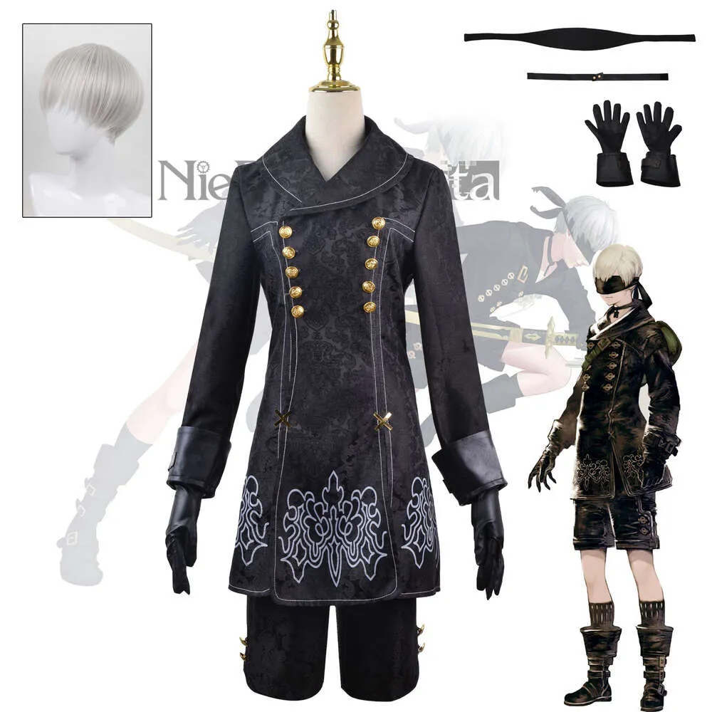 Nier Automaten Cosplay Kostuum Yorha 9s Nr 9 Type S Outfit Games Pak Mannen Rollenspel Kostuums Halloween Party fancy