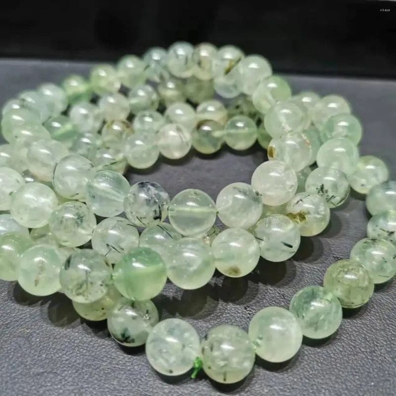 Decorative Figurines Natural Prehnite Bracelets 8MM Beads Bracelet Handmade Gifts Jewelry