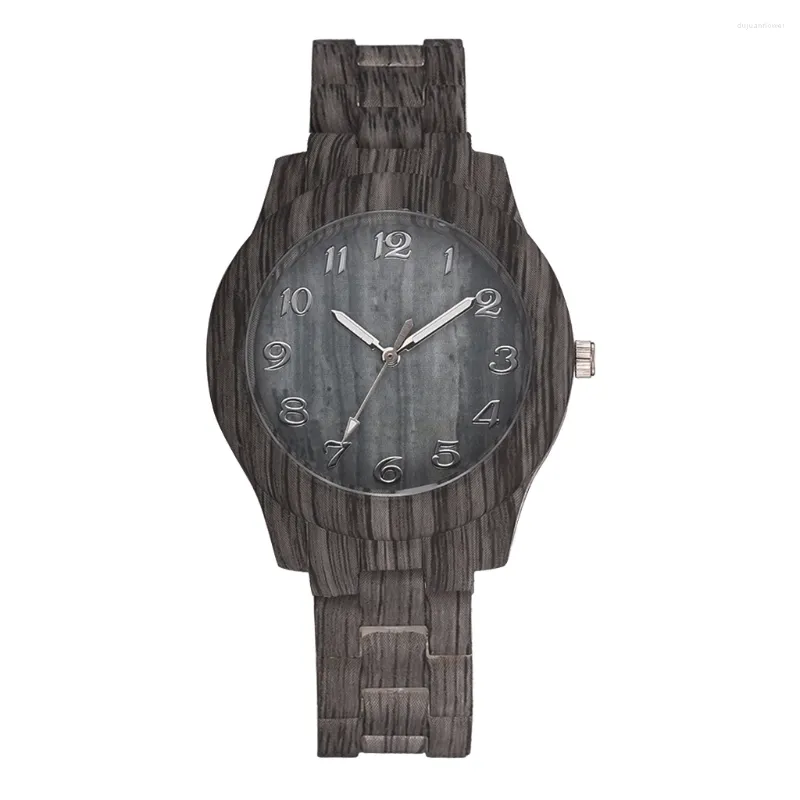 Montres-bracelets Montres de luxe Dames Grain de bois Simple Quartz Montre-bracelet Simplicité Rétro Hommes Design Horloge Cadeau Relogio Mujer Masculino