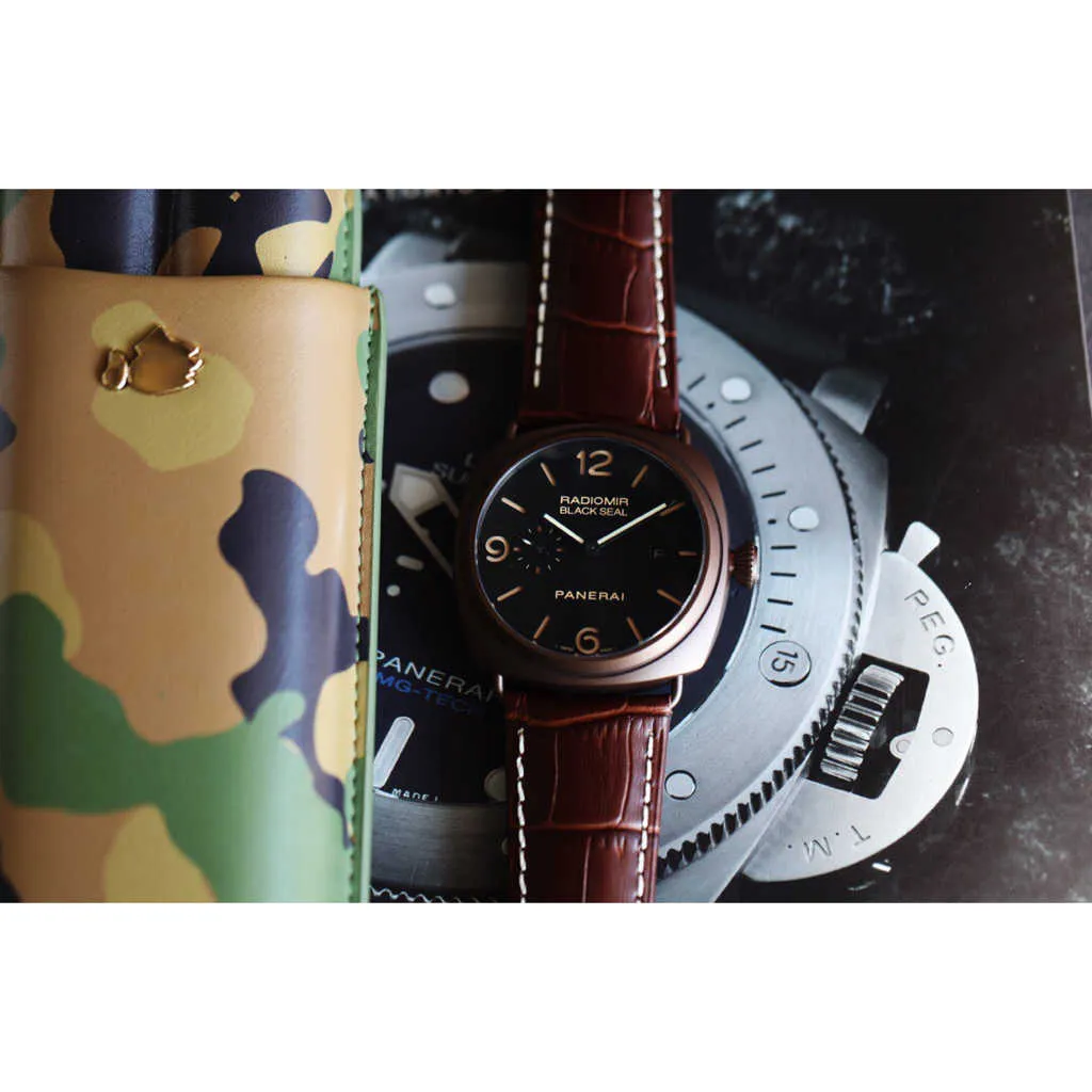 Paneraii Designer Movement Watches Panerai Watch Luxury Automatic Pereria Size Swiss 44mm Cowhide Strap Fashion Wristwatch Mechanical Watches Buisness