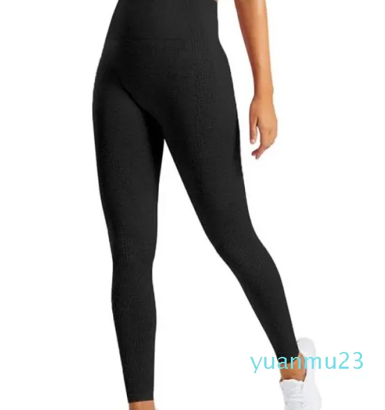 Forma hög midja stretch Gym Leggings Sömlös hajsport som kör sportkläder Kvinnor Fitness Pants Yoga Womensoccer