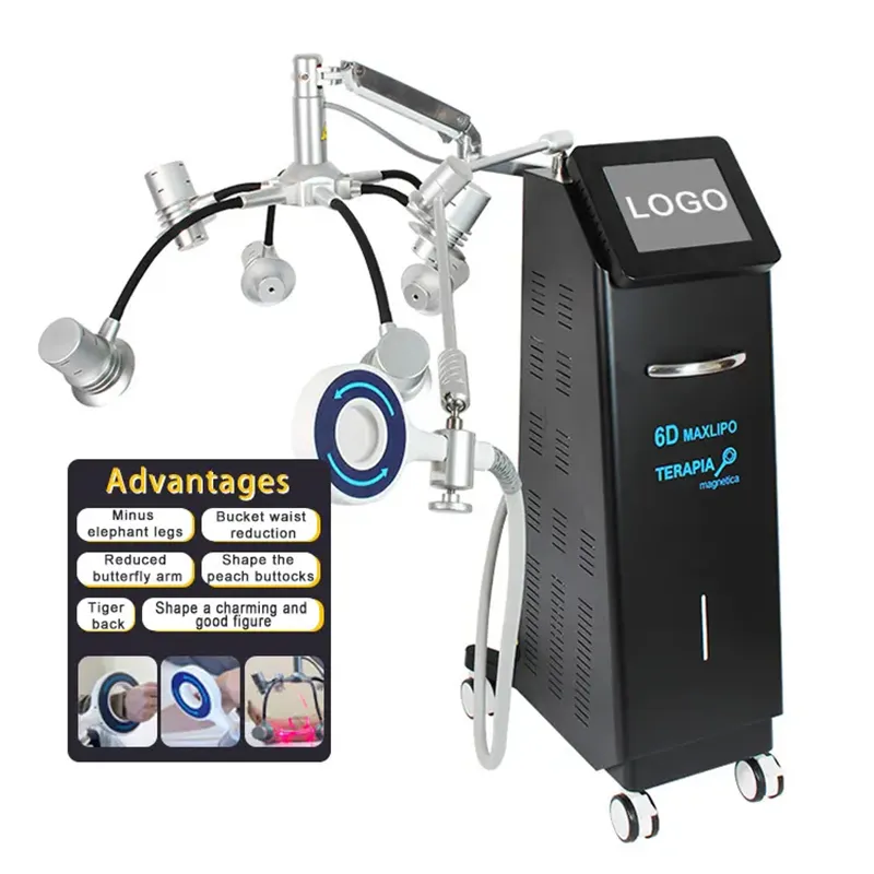 Corps laser 6D amincissant la machine Lipo Laser Fat Removal Perte corporelle Machine de poids Thérapie de transduction électromagnétique Dispositif de réduction de la cellulite magnétique