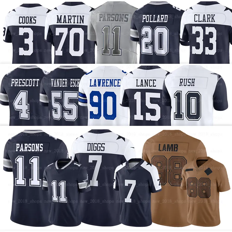 Billiga Micah Parsons Dallases Cowboyes Football Jersey Dak Prescott Tony Pollard Brandin Cooks Demarcus Lawrence Luke Schoonmaker Michael Gallup Cooper Rush Rico D