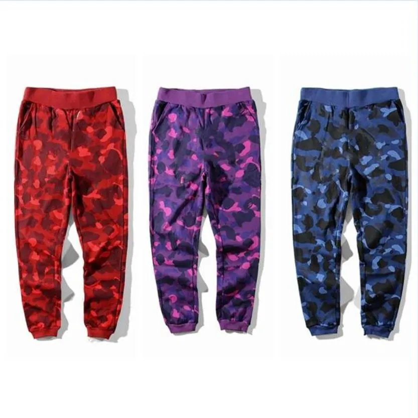 Moda Mens Designer Calças Casuais Homens Mulheres Preto Cinza Camuflagem Corredores Track Pant Casual Hip Hop Cintura Elástica Calças Sports1817