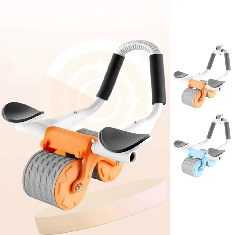 Sit Up Benches Equipment Exercise Non-slip Abdominal For Support Automatic Elbow Men Women Wheel Rebound Roller With Wheel Core Abdominal 231012