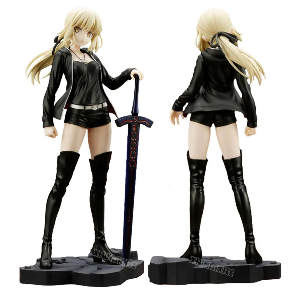 Finger Toys Finger Toys 23cm Saber Altria Pendragon Sexy Anime Figure Fate/grand Order Action Figure Saber Alter Casual Wear Figurine Model Doll Toys